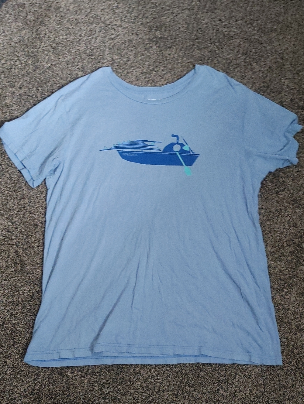 Patagonia Light Blue Crewneck Graphic Tee